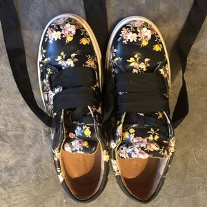 Caslon floral bow lace shoes